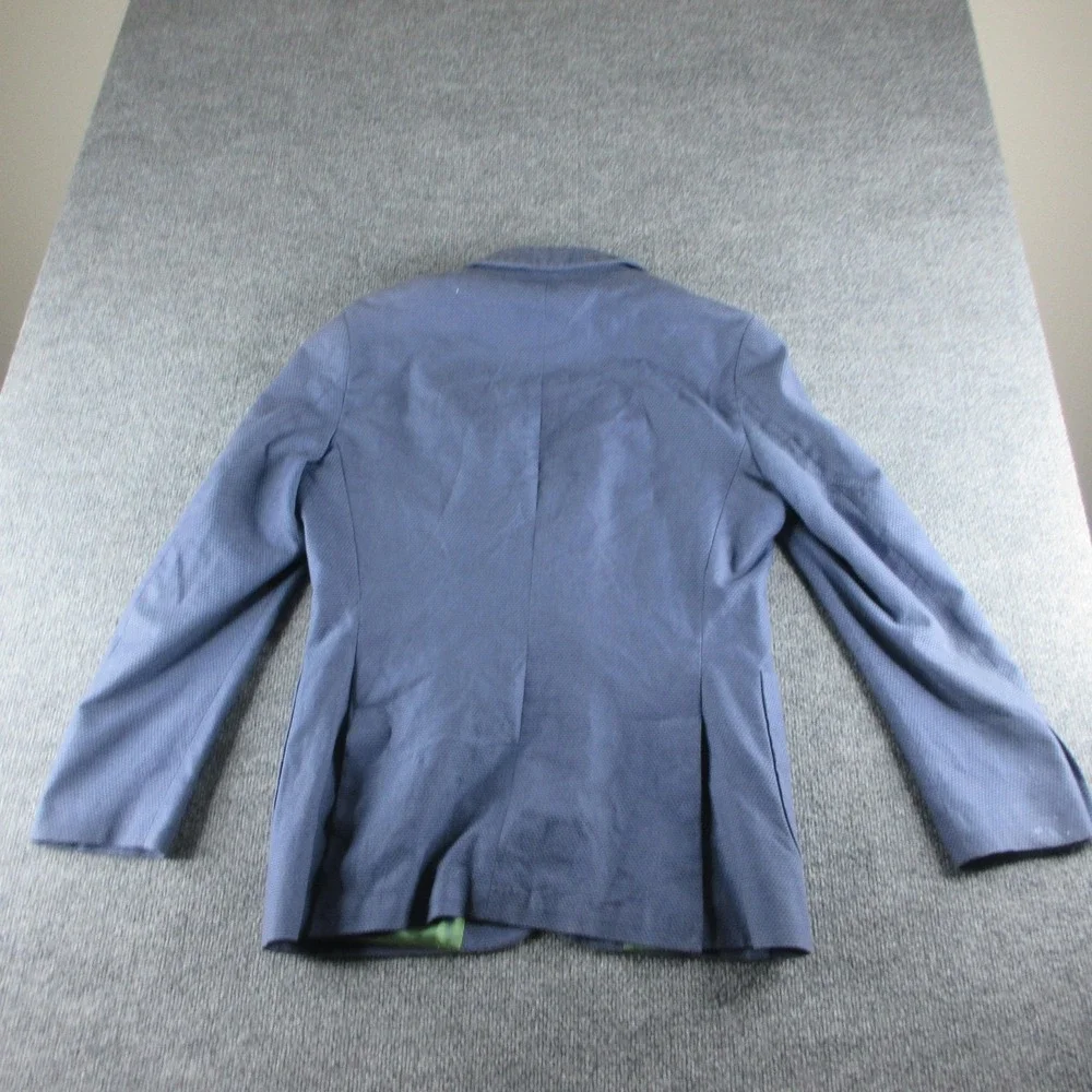 Charles Tyrwhitt Blazer Mens 40 Blue Cotton Slim Fit Sport Coat Weekend Jacket